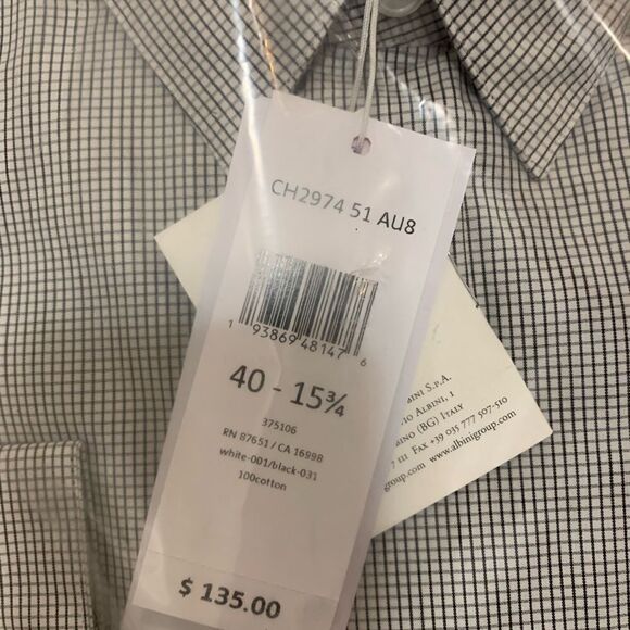 NWT IN PACKAGE Mens button down dress shirt size 38 or 15 - Picture 5 of 5